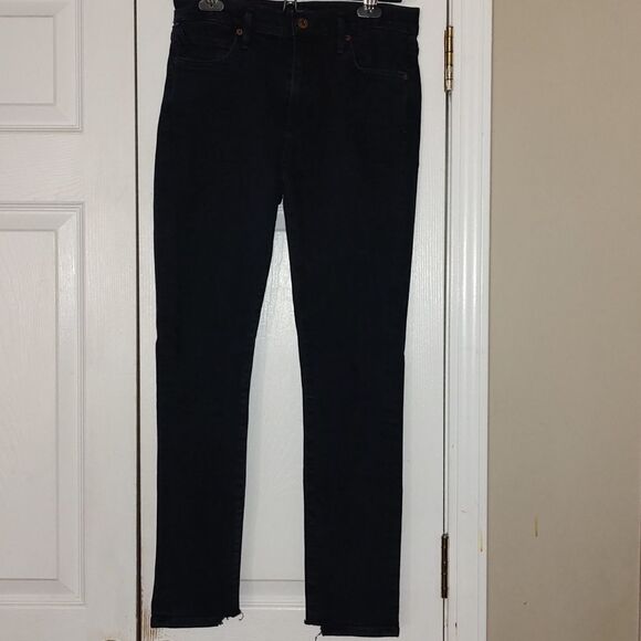 Citizens of Humanity  dark blue rocket crop high rise skinny jeans Sz 25 - Picture 1 of 12